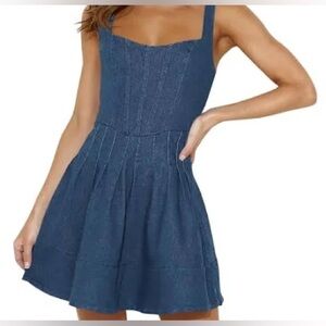 A Loves A Chambray Sundress Sz Small